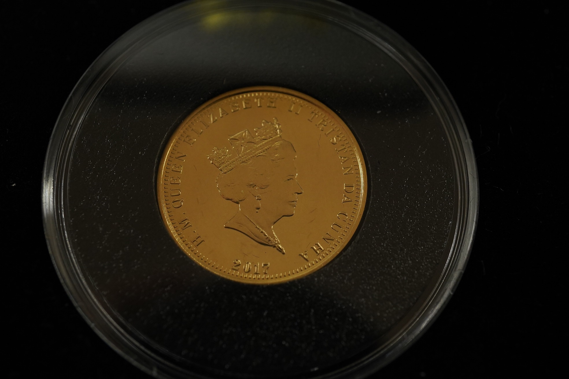 Gold coins, two Tristan de Cunha gold proof sovereigns, commemorating Queens 90th birthday 2016 and Sapphire Jubilee 2017, each in Harrington and Byrne case of issue with certificate